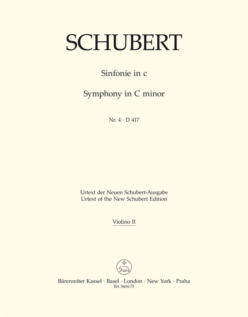 Symphony in C minor No. 4 D 417 Tragic